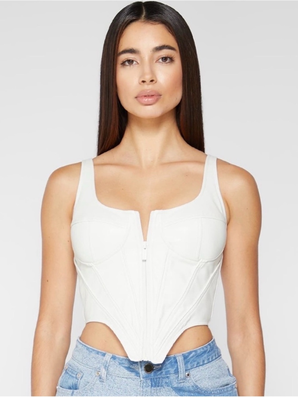 White Vegan Corset Top